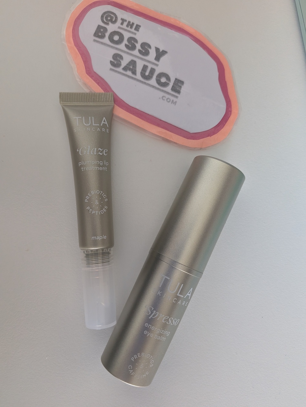 TULA Glaze Plumping Maple Lip Treatment + Spresso Energizing Eye Balm Duo NWT